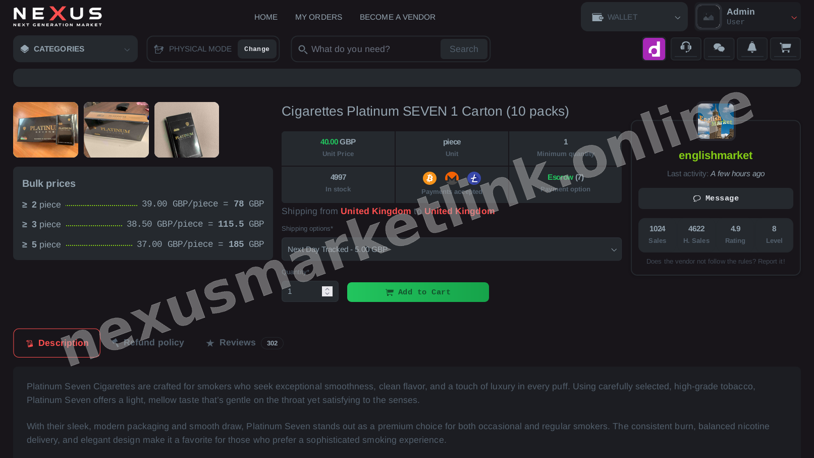 Main Market Dashboard View